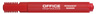 Marker permanentny OFFICE PRODUCTS, ścięty, 1-5mm (linia), czerwony