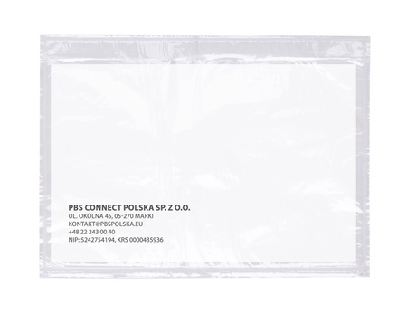 Koperta/przylga kurierska OFFICE PRODUCTS, C5, 500szt., transparentna