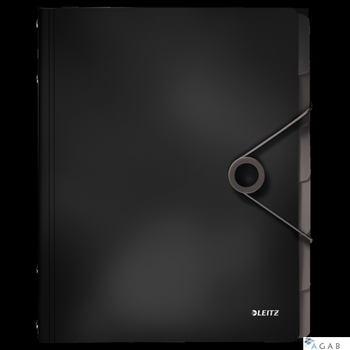 Teczka segregująca 6 przekładek czarna PP LEITZ SOLID 45691095