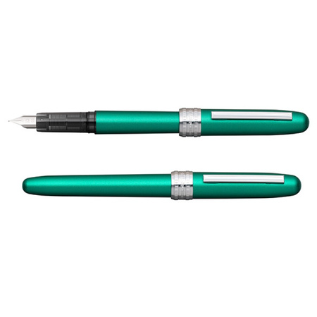 Pióro wieczne Platinum Plaisir Teal Green, F, zielone matowe