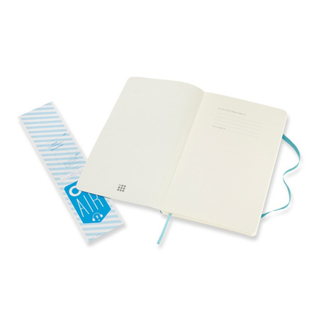 Notes MOLESKINE L (13x21 cm) w linie, miękka oprawa, reef blue, 192 strony, niebieski