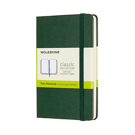 Notes MOLESKINE Classic P (9x14 cm), gładki, twarda oprawa, myrtle green, 192 strony, zielony