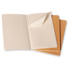 Zestaw 3 zeszytów MOLESKINE Cahier Journals L (13x21cm), w linie, 80 stron, piaskowy