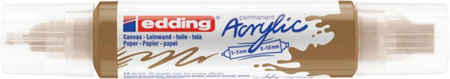 Marker akrylowy 3D e-5400 EDDING, podwójny, 2-3 mm, 5-10 mm, matowe złoto