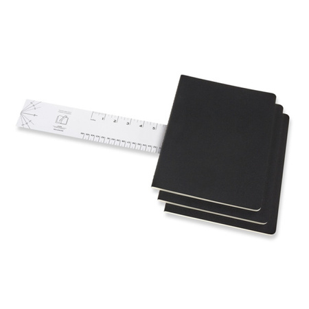 Zestaw 3 Zeszytów MOLESKINE Cahier Journals XL (19x25cm) w kropki, 120 stron, czarny