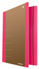 Teczka z gumką DONAU Life, Karton, A4, 500gsm, 3-skrz., różowa