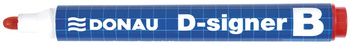Marker do tablic DONAU D-Signer B, okrągły, 2-4mm (linia), czerwony