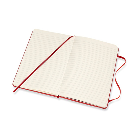 Notes MOLESKINE Classic M, 11,5x18 cm, w linie, twarda oprawa, scarlet red, 208 stron, czerwony