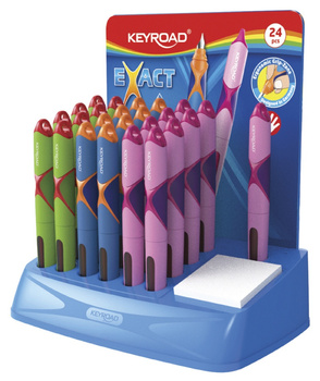 Pióro wieczne KEYROAD Exact, M, display 24szt.+1gratis, mix kolorów