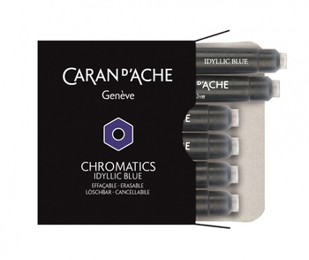 Naboje CARAN D'ACHE Chromatics Idyllic Blue, 6szt., niebieskie