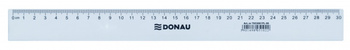 Linijka DONAU, 30cm, transparentna