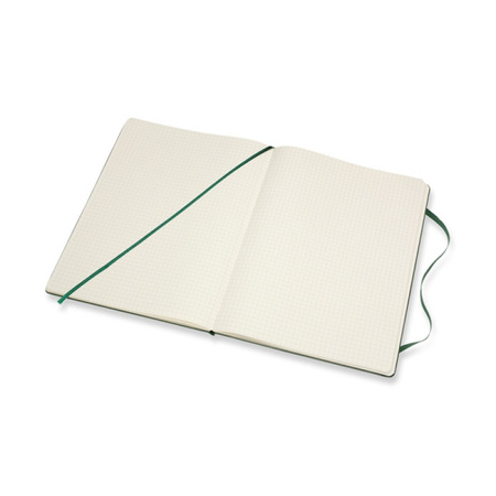 Notes MOLESKINE Classic XL (19x25cm) w kratkę, twarda oprawa, myrtle green, 192 strony, zielony