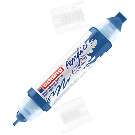 Marker akrylowy 3D e-5400 EDDING, podwójny, 2-3 mm, 5-10 mm, błękit gencjanowy