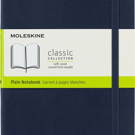 Notes MOLESKINE L (13x21cm) gładki, miękka oprawa, sapphire blue, 192 strony, niebieski