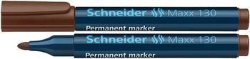 Marker permanentny SCHNEIDER Maxx 130, okrągły, 1-3mm, brązowy