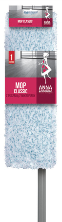 Mop płaski classic ANNA ZARADNA, z pucerką z mikrofibry, 1 szt., mix kolorów