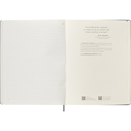 Notatnik MOLESKINE XL (19x25cm), Smart, w linie, twarda oprawa, czarny