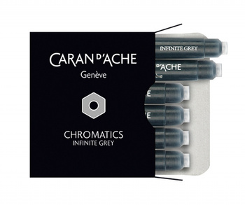 Naboje CARAN D'ACHE Chromatics Infinite Gray, 6szt., szare