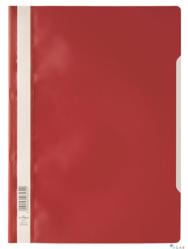 Skoroszyt A4 z przezroczystą okładką z PP Czerwony 257303 DURABLE (50)