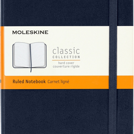 Notes MOLESKINE Classic M (11,5x18 cm) w linie, twarda oprawa, sapphire blue, 208 stron, niebieski
