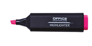Zakreślacz fluorescencyjny OFFICE PRODUCTS, 1-5mm (linia), zawieszka, różowy