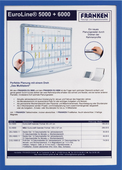 Ramka magnetyczna FRANKEN, A4, niebieska