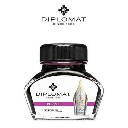 Atrament do piór wiecznych DIPLOMAT, w kałamarzu, 30 ml, fioletowy