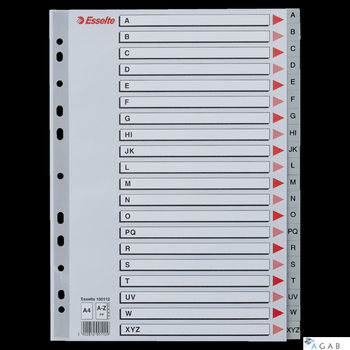 Przekładki plastikowe szare PP A4 A-Z alfabetyczne ESSELTE 100112