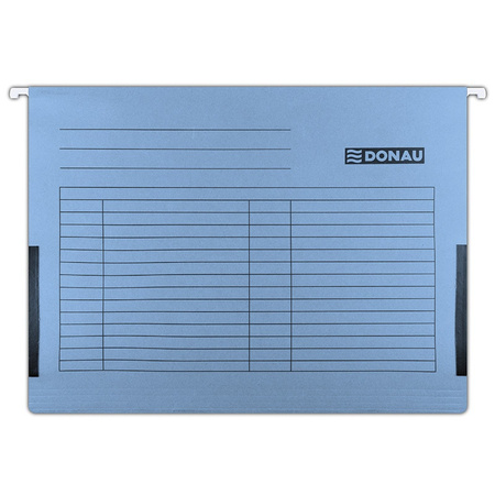 Teczka zawieszkowa DONAU z boczkami, A4, 230gsm, niebieska