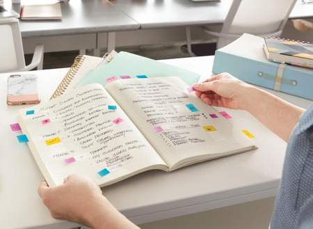 Zakładki indeksujące POST-IT® (680-B2EU), PP, 25,4x43,2mm, 2x50 kart., niebieskie
