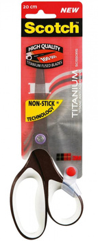 Nożyczki biurowe SCOTCH® (1468TNS-MIX), tytanowe, 20cm, czarno-szare