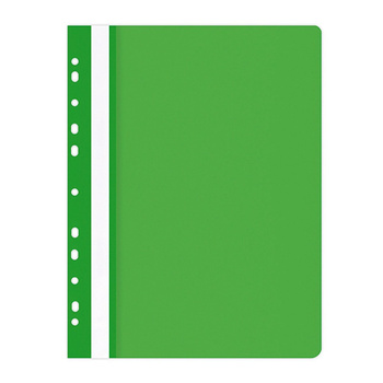 Skoroszyt OFFICE PRODUCTS, PP, A4, miękki, 100/170mikr., wpinany, zielony