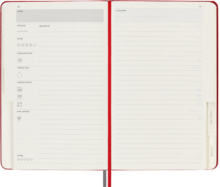 Notes MOLESKINE Passion Journal Recipe, 400 stron, czerwony