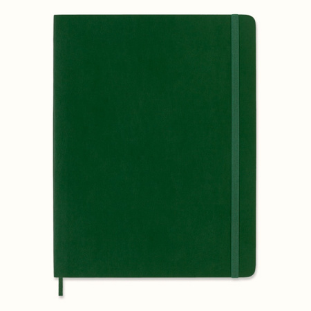 Notes MOLESKINE XL (19x25cm) w kropki, miękka oprawa, myrtle green, 192 strony, zielony