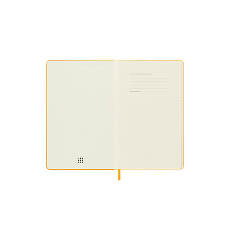 Notes MOLESKINE Classic L (13x21cm), w linie, twarda oprawa, orange yellow, 240 stron, pomarańczowy