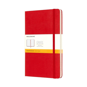 Notes MOLESKINE Classic L (13x21cm) w linie, twarda oprawa, 240 stron, czerwony