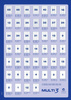 Etykiety uniwersalne MULTI 3,105x57mm, prostokątne, białe 100 ark.