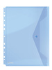 Teczka kopertowa DONAU zatrzask, PP, A4, 200mikr., z europerforacją, niebieska