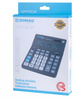 Kalkulator biurowy DONAU TECH OFFICE, 16-cyfr. wyświetlacz, wym. 201x155x35mm, czarny