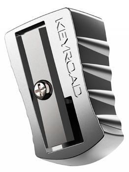 Temperówka KEYROAD Metal, aluminiowa, pojedyncza, pakowana na displayu, srebrna