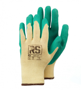 Rękawice dziane RS Safe Ex, bawełniane, rozm. 9, żółto-zielone