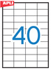 Etykiety uniwersalne APLI, 52,5x29,7mm, prostokątne, białe 100 ark.