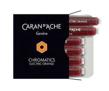 Naboje CARAN D'ACHE Chromatics Electric Orange, 6szt., pomarańczowe
