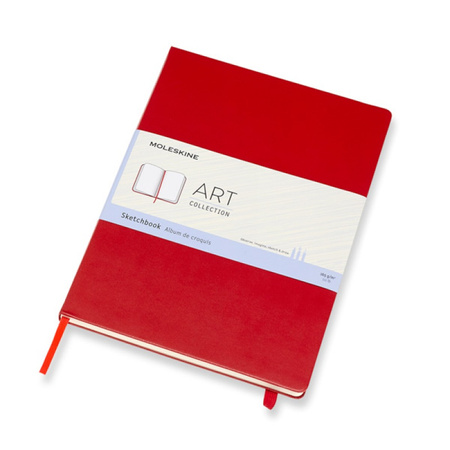 Szkicownik MOLESKINE A4 (21x29,7 cm), 96 stron, czerwony