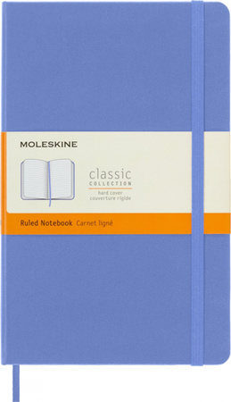Notes MOLESKINE Classic L (13x21 cm) w linie, twarda oprawa, hydrangea blue, 240 stron, niebieski