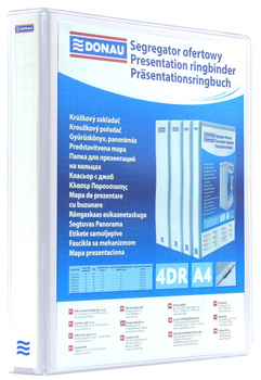 Segregator ofertowy DONAU, PP, A4/4RD/16, biały