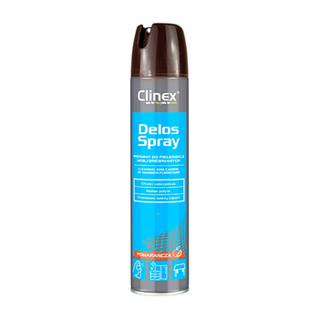 Spray do pielęgnacji i czyszczenia mebli drewnianych CLINEX Delos Shine, 300ml