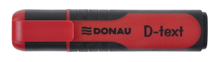 Zakreślacz DONAU D-Text, 1-5mm (linia), eurozawieszka, czerwony