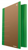 Teczka z gumką DONAU Life, Karton, A4, 500gsm, 3-skrz., zielony