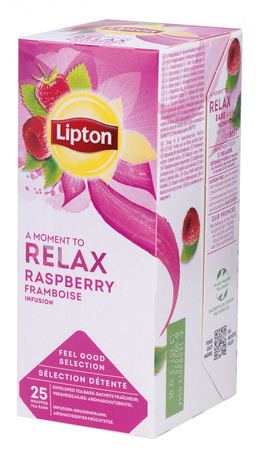 Herbata LIPTON Relax, malina, 25 torebek